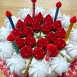 「happy-jinさまオーダー品♪」20㎝のろうそく付きホールケーキ