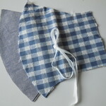 再々々販　ブルーチェック×ダンガリー・手作りマスクキットB