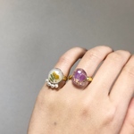 2点セット　ミモザリング　ピンキーリング
