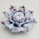 ブルー　お香立て　お香スタンド　蓮の花　インテリア