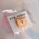 ボーッとくまクッキーのブローチ