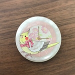 オカメ時計＊缶バッチ