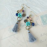 オリエンタル タッセル フリンジ ピアス イヤリング