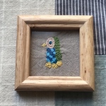 あまびえ様の刺繍ミニ額