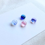 4色アソートセット　琉球ガラスの一粒ピアス#77