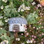 お家鉢（瓦屋根）ブルー系