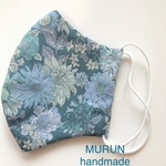 ✳︎NEW✳︎ 大人用立体マスク　ボタニカルフラワーズ🌿エメラルドグリーン