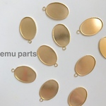 gold oval setting charm 6p