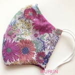 ✳︎再販✳︎ 大人用立体マスク　ボタニカルフラワーズ🌿グレープピンク