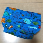 横入れお弁当袋！パッチンボタン付き！封筒型お弁当入れ！恐竜柄！