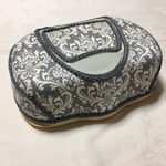 ピジョン おしりふきケース   グレー　ダマスク柄