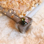 ビジュー×グレーゴールドアクリルリング♡