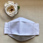 【春夏用】ハンドメイド折り返し付き立体マスク リネン