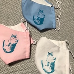 猫プリントマスク