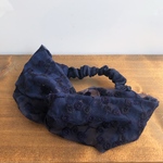 チュール地　サークルフラワー刺繍(NB) ヘアバンド