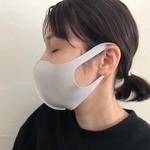 MADE IN JAPAN★送料無料★こだわり！立体マスク【ミルキーグレー】