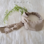 mocha beige𓆸ママとベビーのおそろいヘアバンド𓂃𓐍latte color baby&kids hairband
