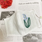 受注受付・すずらんの刺繍入りノーズフィト立体マスク