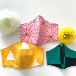 選べる　サイズ　3枚セット　マスク　市松模様　麻の葉模様　鱗模様　　フィルターポケット付　和柄　