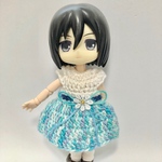 オビツ11  服　👗ブルースカート　半袖　ワンピース👗