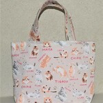 猫柄　トートバッグ　内ポケットあり