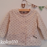 ☆size80☆ 花柄ニットのナチュラルカーディガン
