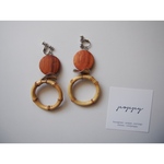 【再販】wood × bamboo earring ウッド×バンブーイヤリング