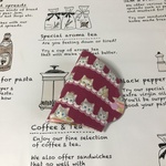 仮置きマスクケース立体マスク用    ねこちゃん(ワインレッド)