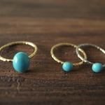 swarovski turquoise pinky ring A
