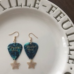 ミッドナイト　 ギターピックピアス/イヤリング【送料無料】