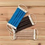 ３枚組 夏用マスク オーガニックコットン 草木染め 藍染め 生地使用 