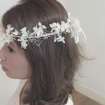 花冠•プリザーブド紫陽花＆かすみ草•カラーオーダー