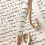 バングル☆アクアマリンGOLDボタンカット