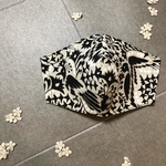 特殊ポケット付き　さらしに変更可能　洗える布マスク　立体型　鳥柄