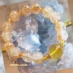 🌟金運アップ🌟幸運を引き寄せる🍀健康長寿✨オーラを綺麗に☆ゴールデンオーラクラック水晶レインボー☆シトリン☆