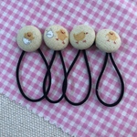 【送料無料】ひよこのくるみボタンヘアゴムセット