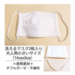 【在庫整理SALE】大人用小さいサイズ洗えるマスク2枚セット