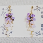 藤の花弁イヤリング／ピアス