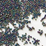 20ｇ＜コガネムシカラー＞タマムシ色のコロコロガラスカレット・ガラスの粒々／型番49（20ｇ）