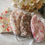 母の日にも☆YUWA花柄　洗える大人用立体布マスク　コットン/ガーゼ 1枚　ピンク
