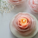 〈人気のため追加しました！〉天然の蜜蝋　くすみピンクの薔薇キャンドル