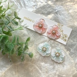 ❄️レースと紫陽花のお花ピアス