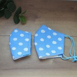 親子でお揃い立体マスク★ブルー雲柄★