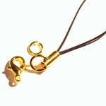 【4/12入荷！・24金】ゴールドストラップ・カニカン・丸カン５セット