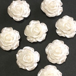 4pcs・白薔薇のカボション　c-265