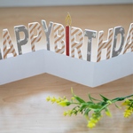 バースデーカード(HAPPY BIRTHDAY(star))