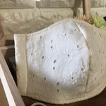 【送料込】立体マスク　春夏に向けて涼しげなコットンレース仕立て