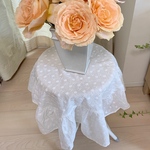 刺繍レース小花②　フリルカバー