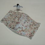 ロマンチックな花柄☆立体マスクカバー ブラウン（小さめ・子供用マスク・キッズサイズ) フィルター挟めます！