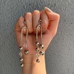 大ぶりシルバーピアス